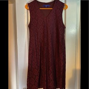 Sleeveless Burgundy dress